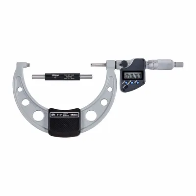 MITUTOYO Calibrated Micrometer: 0 in to 1 1/5 in /0 mm to 30.8 mm, Inch/Metric - Micrometers with SPC Output for Harsh Environments
