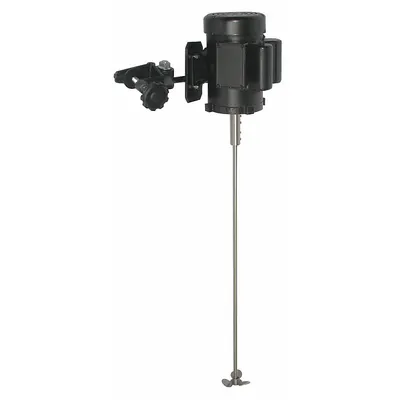 Dayton Drum Mixer: 115/230V AC, 32 in Shaft, Side, Clamp, TEFC, Single-Phase Phase - Electric Propeller Mixers
