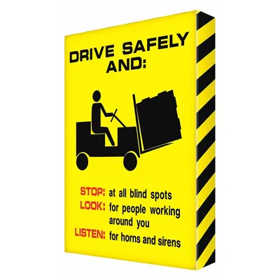 CONDOR Drive Safely And: Stop: At All Blind Spots Look: For - Drive Safely And: Stop: At All Blind Spots Look: For People Working Around You Listen: For Horns And Sirens Signs
