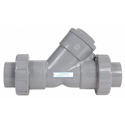 HAYWARD True Union Y Check Valve: Piston, Y-Style Valve Body, 1/2 in Pipe Size - CPVC Y Piston Check Valves