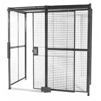 WIRECRAFTERS Partition Cage: 10 ft W x 10 ft D 10 ft H, Gray, 4 Sides, Enamel, Without Ceiling Panel (MPN 10104)