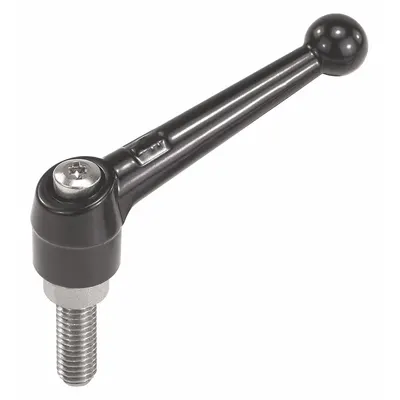 KIPP Ball-Style Adjustable Handle with Threaded Stud, #10-24, 39 mm Lg - Ball-Style Adjustable Handles with Threaded Stud