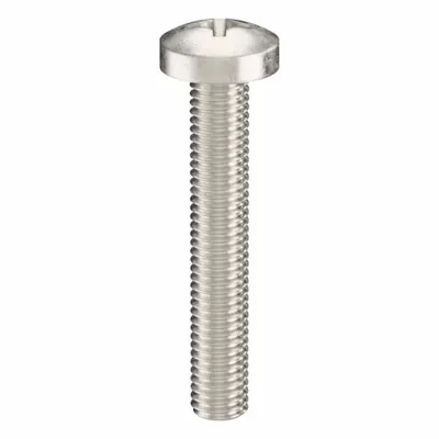 USA INDUSTRIALS Machine Screw: M8x1.25 Thread Size, 50 mm Lg, 18-8, Stainless Steel, Plain - Pan Head Machine Screws