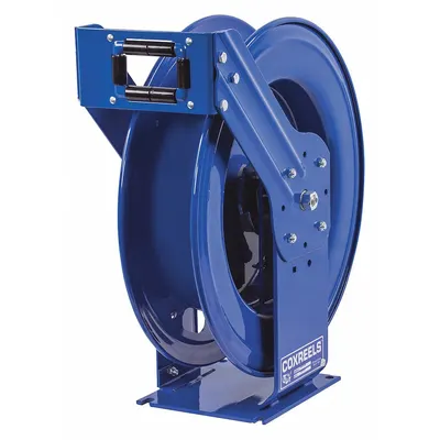 COXREELS Spring Return Hose Reel: 75 ft (3/4 in I.D.), 300 psi Max Op Pressure, Brass - Truck-Mount Air or Water Spring-Return Hose Reels
