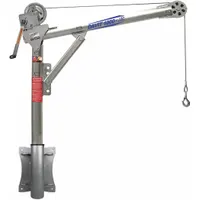 OZ LIFTING PRODUCTS Davit Crane Kit: Steel, Manual, 1,000 lb Max. Load Capacity, 0 in to 55 ft, Wall (MPN OZ1000DAV-SP12)