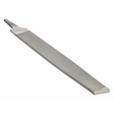 NICHOLSON Machinists File: Rectangular, Smooth Cut, 12 in Lg without Tang, 1 1/4 in Wd - Tapered Double-Cut Rectangular Files