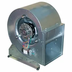 Direct-drive blower with 9 3/4-inch wheel diameter, 1/3 hp motor, 115V AC single-phase power, open air-over motor housing, and CW rotation. Used for general ventilation and air movement in industrial and commercial spaces.