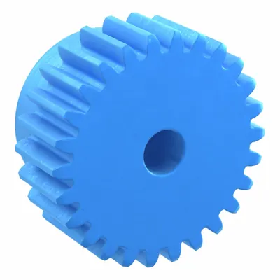 KHK GEARS Machined Spur Gear: Module m 1.5, 26 Teeth, 8 mm Bore Dia, Nylon, 20° Pressure Angle - Metric Spur Gears with Standard Hub