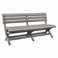GROSFILLEX Folding Bench: Barn Gray, Barn Gray, 16 in Seat Ht, 58 3/4 in Seat Wd, 22 in Seat Dp (MPN US449766)