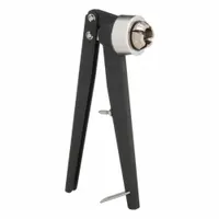 This manual crimper is constructed of aluminum and designed for use with 13 mm crimp-top vials and aluminum seals. It is employed in laboratory settings to secure seals onto vials for sample preparation, chromatography, and storage applications requiring a tight closure