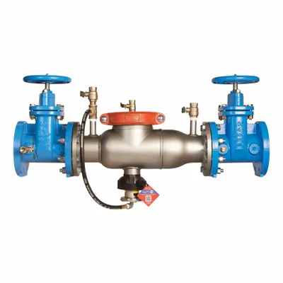 Watts Reduced Pressure Zone Assembly: 994, Std Configuration, Stainless Steel - Watts RPZ Backflow Preventers