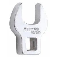 WESTWARD Crowfoot Socket Wrench: Alloy Steel, Chrome, 3/8 in Drive Size, 16 mm Head Size