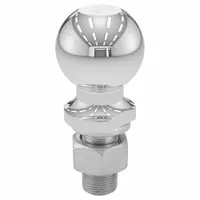 Steel hitch ball with chrome finish. Ball diameter of 2-5/16 inches. Gross vehicle weight capacity of 7,500 lb. Used for towing trailers, boats, or campers with a compatible coupler