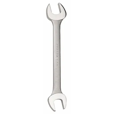 PROTO Open End Wrench: Alloy Steel, Satin, 1 1/2 in_1 5/8 in Head Size, 17 in Overall Lg - SAE, Double End, Open End Wrenches