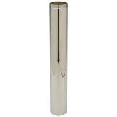 Brass tailpiece with chrome finish, 1-1/4 in nominal pipe size, 12 in overall length, slip/threaded connection. Used to connect sink drain to trap in under-sink plumbing configurations.
