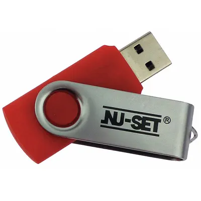 NU-SET 8GB USB 2.0 Flash Drive, Red (SUD-8GB) - Flash Drives