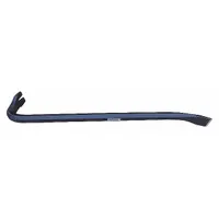 Gooseneck Wrecking Bar: Chisel/Claw End, 36 in Overall Lg, T No, 1 Nail Slots, Offset End Angle (MPN 3FE89)