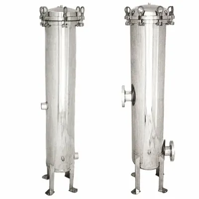 FULFLO Water Filter Housing: 2 in, NPT, Female, 59 1/4 in Overall Ht, 8 in Overall Dia - Parker Water Filter Cartridge Housings