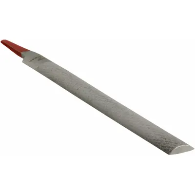 SIMONDS Machinists File: Double-Cut, Safe Edge Cut, Second Cut, 12 in Lg without Tang - Double-Cut Half-Round Files