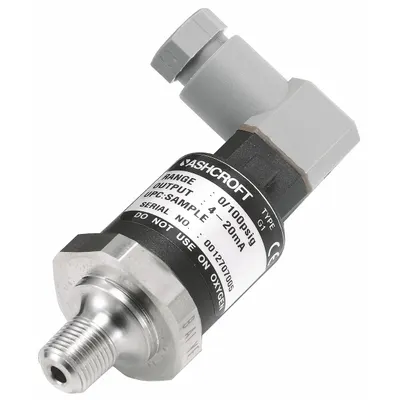 ASHCROFT Pressure Transmitter: 0 psi to 300 psi, 1 to 5V DC - Pressure Transmitters with 4-Pin Mini-DIN Connector