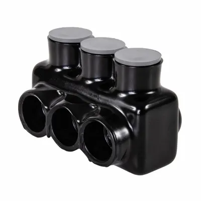 POLARIS Multitap Connector: 3 Port, Single-Sided Entry, 10 AWG – 2 AWG Wire Size - Dry-Location Single-Sided Entry Multitap Connectors