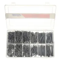 Pin Assortment,1200 pcs,10 Sizes: Bridge, Inch, Steel, 1008, Zinc Plated, 1,200 Pieces (MPN WWG-DISP-CP1200)