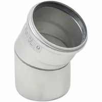 Metal Pipe Elbow: Stainless Steel, 30° Elbow, 4 in x 4 in, Female Socket x Male, Female x Male (MPN B4-30-316)