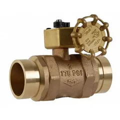 Bronze fire-protection butterfly valve with 2-1/2 in grooved connections, FKM seals, and gear-operated handwheel. Rated for 175 psi CWP. Used in fire-suppression systems for water flow control and shutoff.