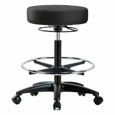 OEM Stool: Vinyl, Ht Range 24 1/2 in to 34 1/2 in, 17 in Seat Wd, 17 in Seat Dp - Vinyl Lab Stools