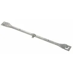 Pre-galvanized adjustable box hanger for supporting and positioning square electrical boxes in walls or ceilings. Includes BA50C4T Box Mounting Clip for secure attachment. Suitable for commercial and industrial electrical installations.