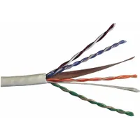 CAROL Category Cable: 1,000 ft Cable Lg, 24 AWG, Plenum, White, PVC, Std, CP6.30.02, 6, Unshielded