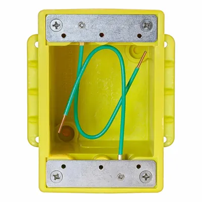 LEVITON Electrical Box: Glass-Filled Polyester, Rectangular, 1 Gangs, 1/2 in Hub Size - PVC & Non-Metallic Weatherproof Electrical Boxes