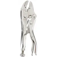 Locking Plier: Curved, Lever, 1 in Max Jaw Opening, 4 in Overall Lg, 1 7/16 in Jaw Lg, Plain Grip (MPN 1002L3)