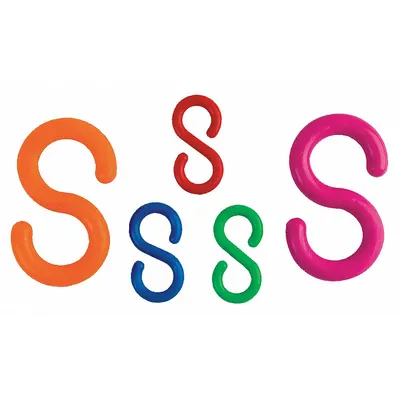 OEM S-Hook for Plastic Chain Barrier: Red - S-Hooks for Plastic Chain Barriers