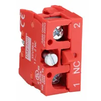 DAYTON Contact Block: 22 mm Panel Mounting Size, 1NC, Momentary