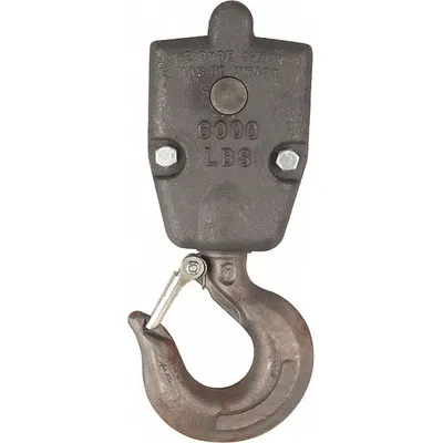 COFFING Bottom Block: Electric Chain Hoists, 6,000 lb Compatible Load Capacity - Hook Blocks for Hoists