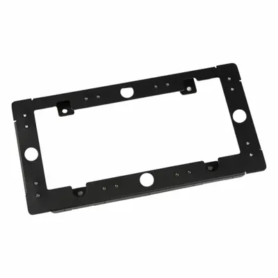 GROTE Mounting Plate: Mounting Plate, Black, Aluminum, 12 1/2 in Lg, 6 3/8 in Ht - Vehicle Light Mounts & Brackets