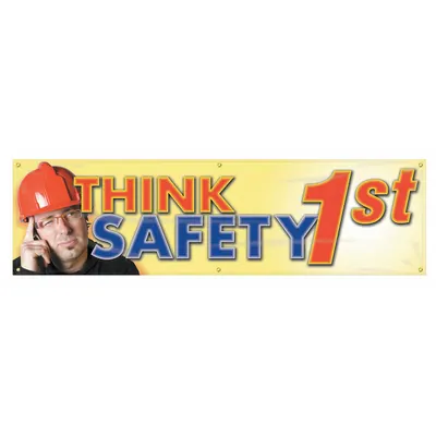 ACCUFORM Think Safety 1st Banner MBR815 - Think Safety 1St Banners