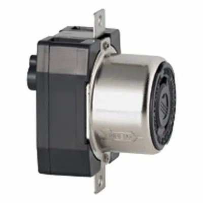 LEVITON Locking Receptacle: Non-NEMA, Black, 125V AC, 50 A Current Rating, 2 Poles - General Purpose Receptacles