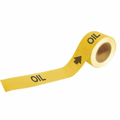 BRADY Oil Adhesive Pipe Markers on a Roll
