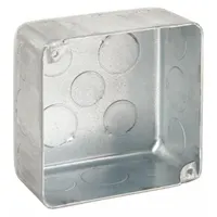 RACO Electrical Box: Steel, Steel - 4" x 4" Square Box Material & Nominal Size, Square, 2 Gangs (MPN 239)