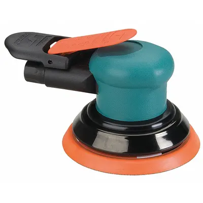 DYNABRADE Air Orbital Sander: 3 1/2 in Disc, Hook and Loop/Vinyl, 3/32 in Orbit, Non-Vacuum - Non-Vacuum Random Orbital Sanders