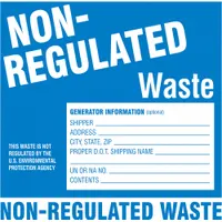 BRADY DOT Handling Label: 6 in x 6 in, 6 in Label Wd, 6 in Label Ht, Paper, Label, White, 100 PK (MPN 60446)