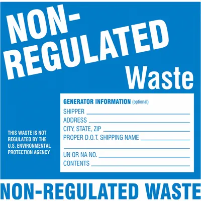 BRADY Handling Label: 6 in x 6 in, 6 in Label Wd, 6 in Label Ht, Paper, Label - Waste