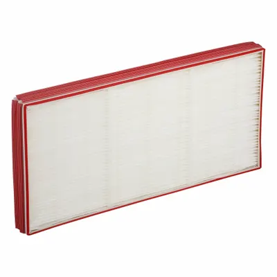 MICROSHIELD Minipleat Air Filter: 12 in x 24 in x 2 in, Synthetic, Plastic, No Header - Zero-Bypass Minipleat Air Filters