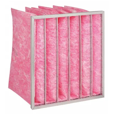 OEM Pocket Air Filter: 24 in x 24 in x 12 in, MERV 13, Pink, Fiberglass - MERV 13 Pocket Air Filters