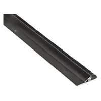 This door sweep features an aluminum body with an aluminum brush insert, measuring 48 inches in length and 2 inches in width. It is designed to seal the gap under a door, blocking drafts, dust, insects, and noise. Suitable for use in commercial and industrial facilities to improve energy efficiency and indoor air quality