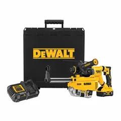 Cordless rotary hammer with SDS-Plus chuck, 3/4 in maximum drilling capacity, and 2.2 ft-lb impact energy. Operates at 0-4,300 bpm, powered by two 6.0 Ah batteries. Suitable for drilling and light chiseling in concrete, masonry, and stone.