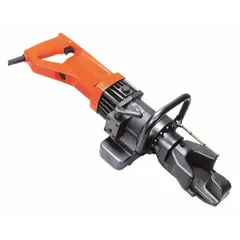 This portable corded rebar bender handles #5 rebar with a maximum bending angle of 135°. It operates on 120V AC or 115V AC power and weighs 33 lb. Used for bending rebar in concrete reinforcement, steel fabrication, and structural framing applications.