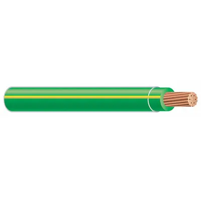 SOUTHWIRE Building Wire: Copper, 12 AWG, 1 Conductors, Stranded, Green/Yellow, 2,000 ft Lg - Copper THHN/THWN Building Wires